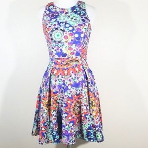 Nanette Lepore Abstract Print Fit n Flare Dress